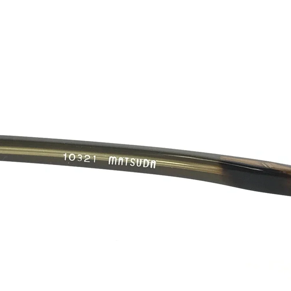 Matsuda Eyeglasses Frames 10321 BR/IG Brown Green Oval Horn Rim 48-16-138